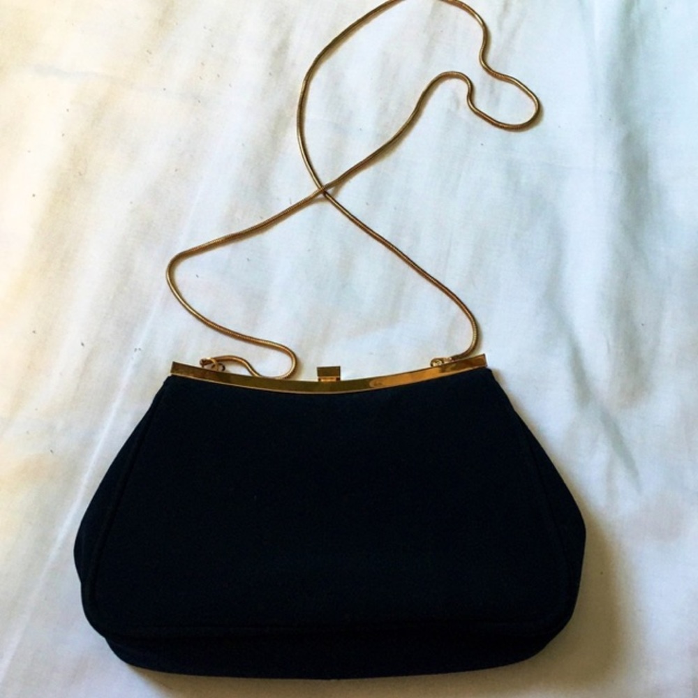 Liz Claiborne Mini women shoulder bag black velvet